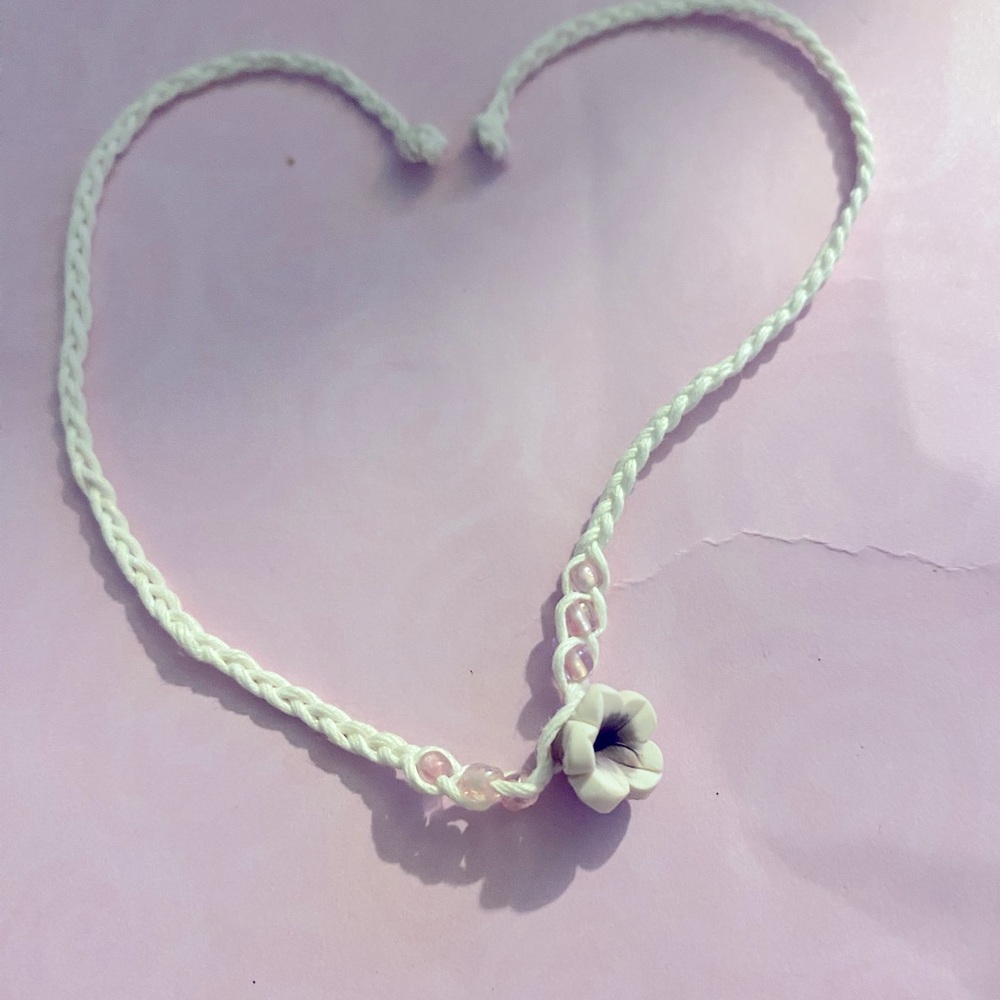 New Hand Crafted Flower Rope Anklet OS